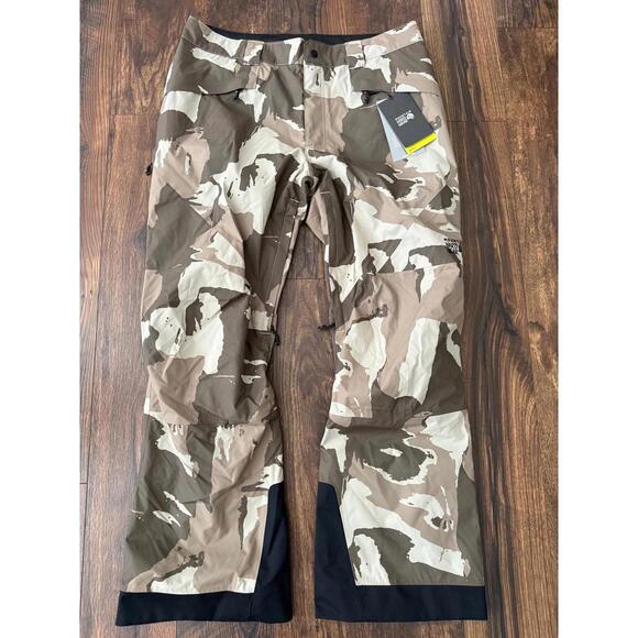 NEW Mountain Hardwear Firefall Ski Snowboard Pants Camo Men's SZ XLarge Regular